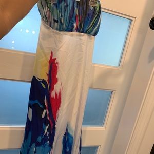 Strapless watercolor dress